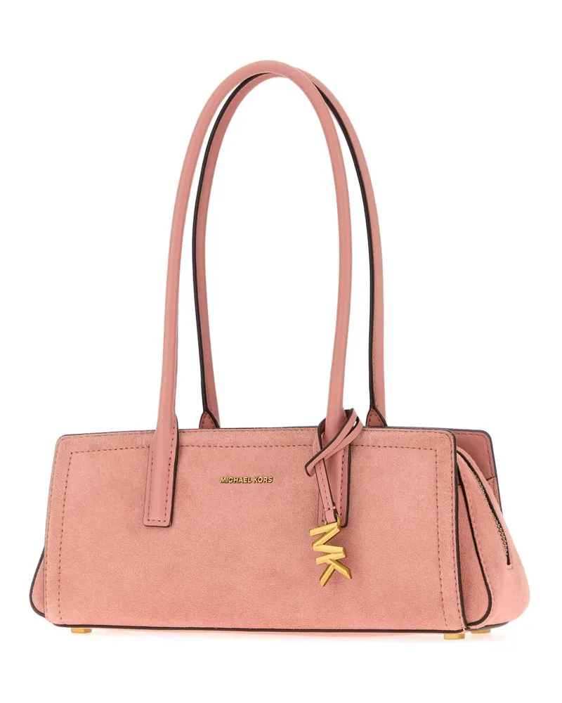 Michael Kors Women's Pink Suede Shoulder Bag Primrose Borse A Mano Pink