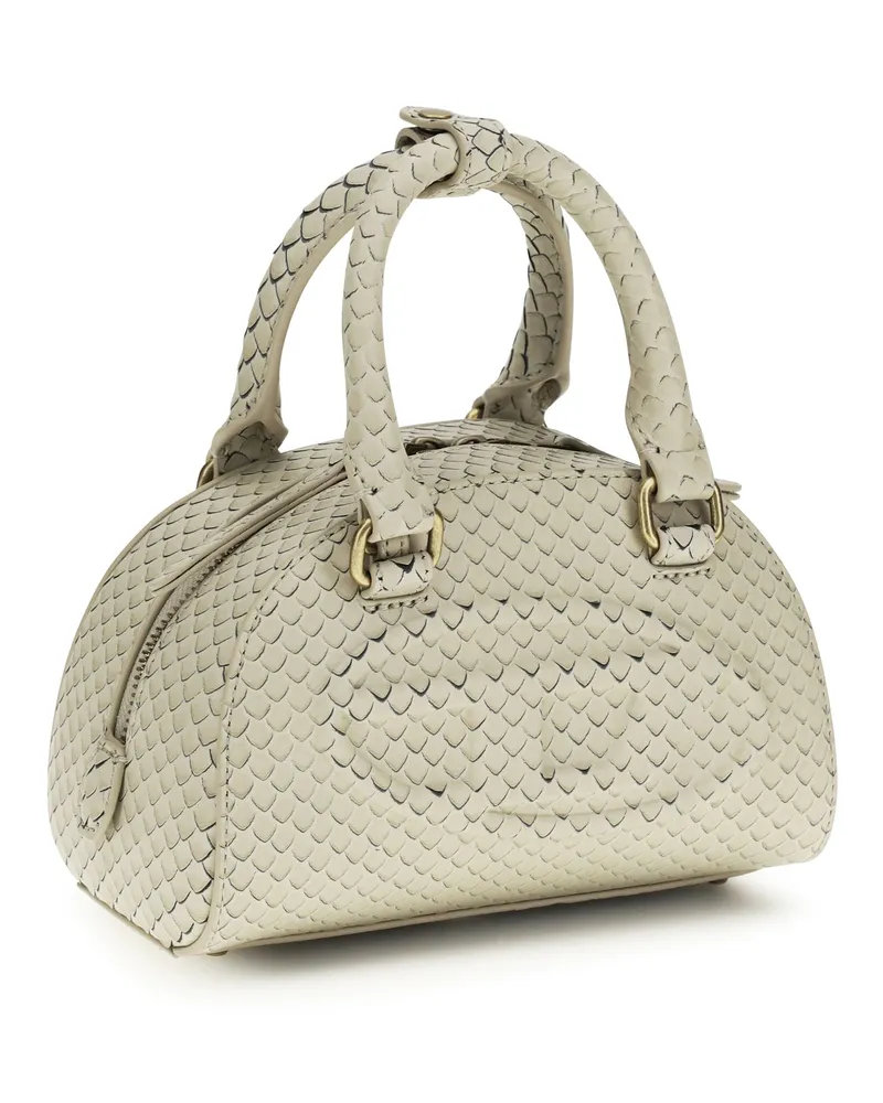 Diesel Women's Handbag 1dr Dome Cream Calf Leather Handbags Hand Bags Beige