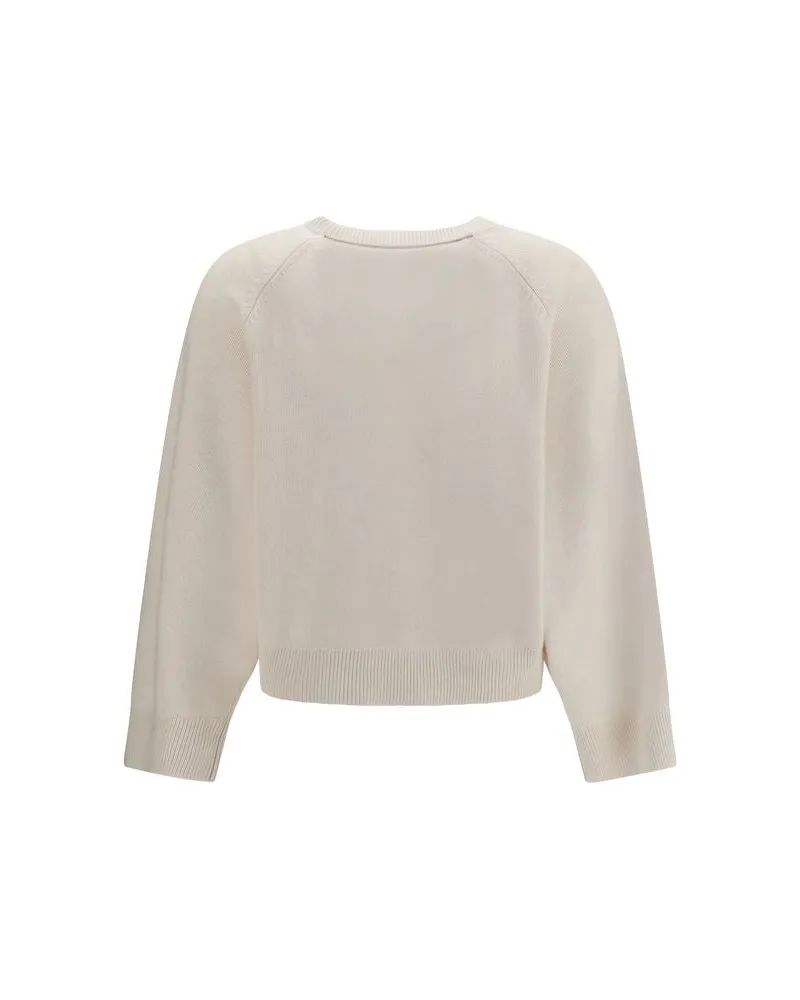 Brunello Cucinelli Women's White Cashmere Sweater Clothing White