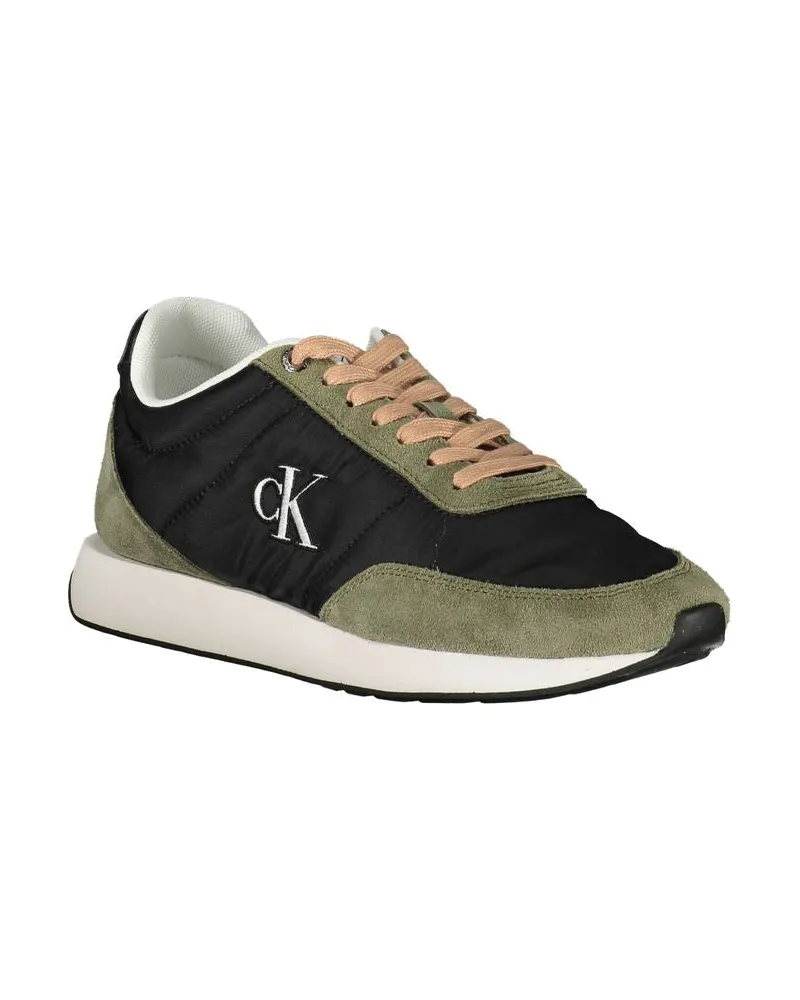 Calvin Klein Colour-Block Retro Runner Sneaker — Black Black