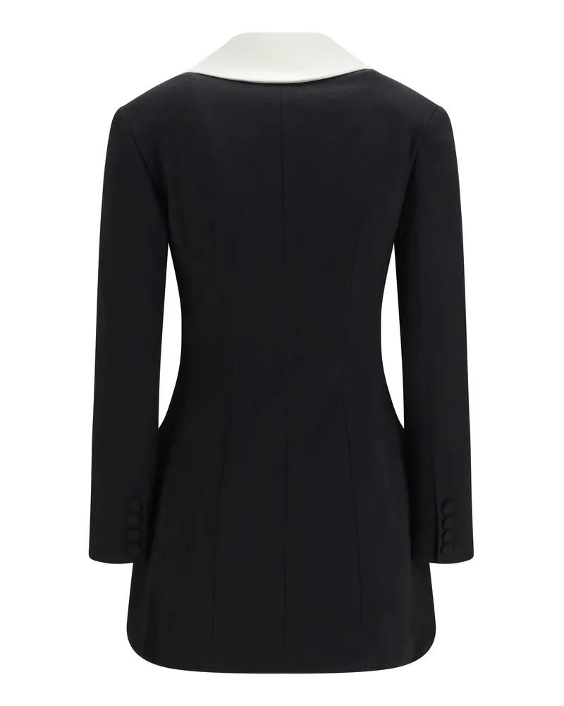 Self-Portrait Women's Mini Blazer Dress Black Wool Black