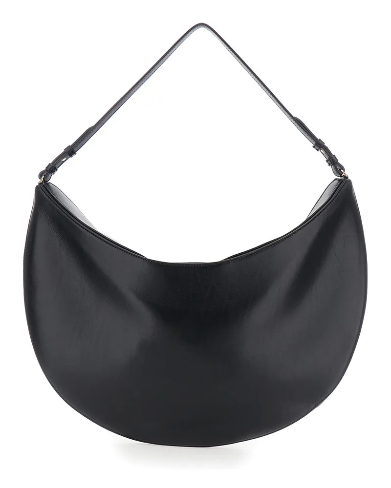 Jacquemus Women's Shoulder Bag Le Calisso Rond Large Black Leather Black