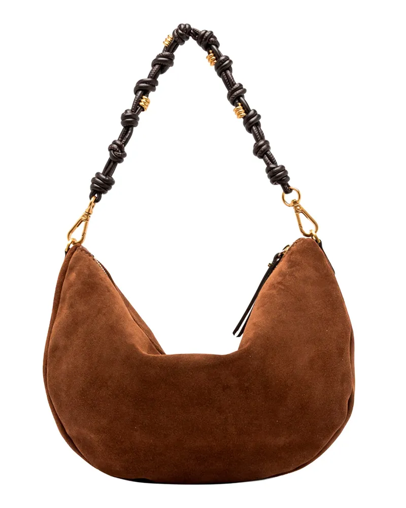 Gianni Chiarini Women's Hobo Bag Cleo Suede Cognac Handbags Hand Cognac