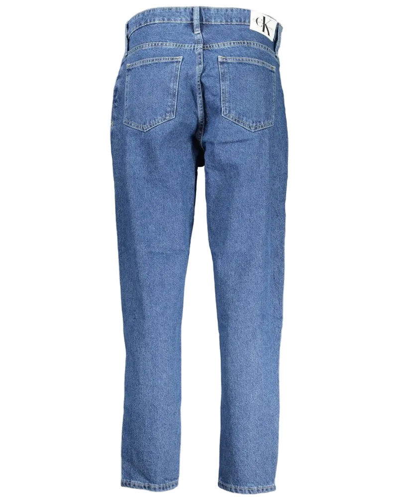 Calvin Klein Button-Up Cotton Jeans — Blue Blue