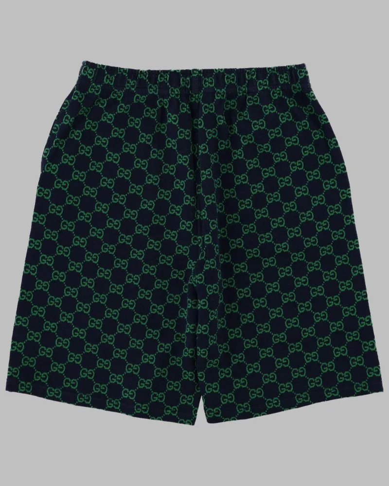 Gucci Logo-Print Cotton Bermuda Shorts — Multicolor Multicolor