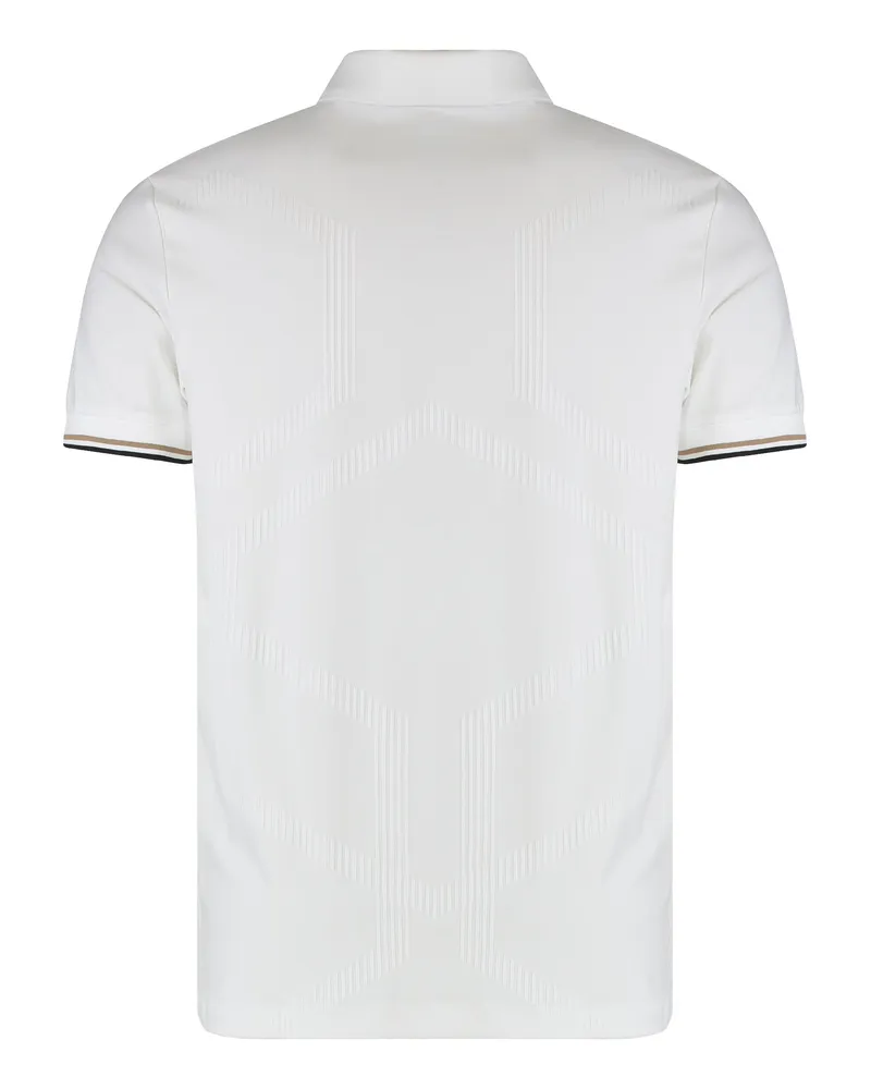 HUGO BOSS Men's Slim Fit Polo Technical Fabric White Polyester Shirts T-shirts And Polos White