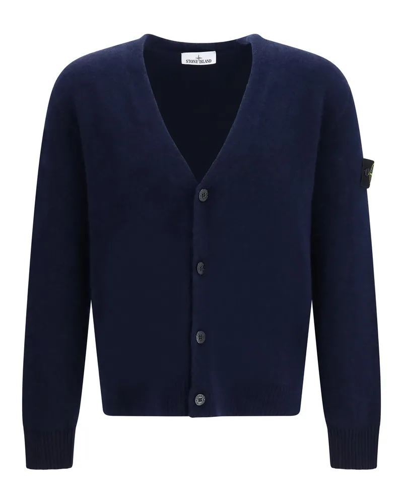 Stone Island Alpaca Blend Cardigan — Navy Navy
