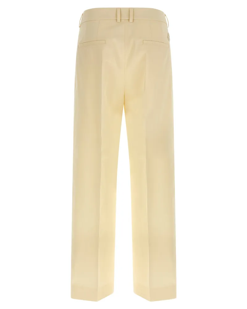 Moncler Women's Beige Cotton Dress Pants Beige