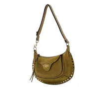 Women's Moon Pocket Shoulder Bag -  Leather Khaki Calfskin Shoulder-Hobo-Bags