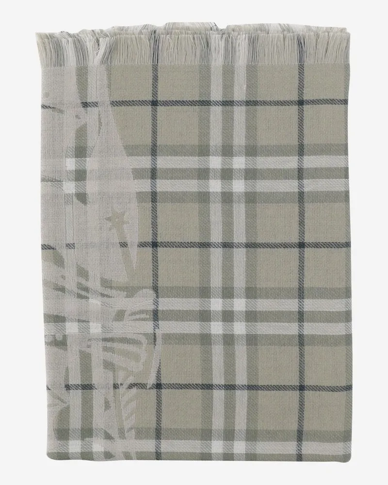 Burberry Women's Wool Check Scarf Scarfs Multicolor