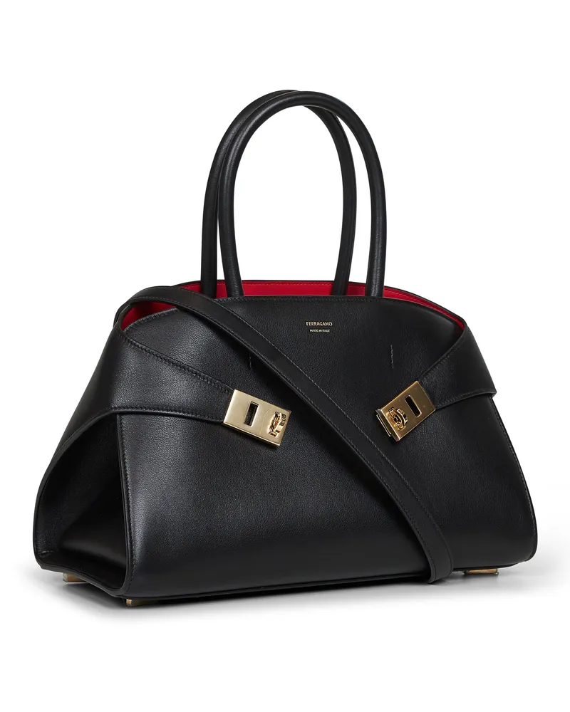 Ferragamo Hug Top Handle Bag — Black Black