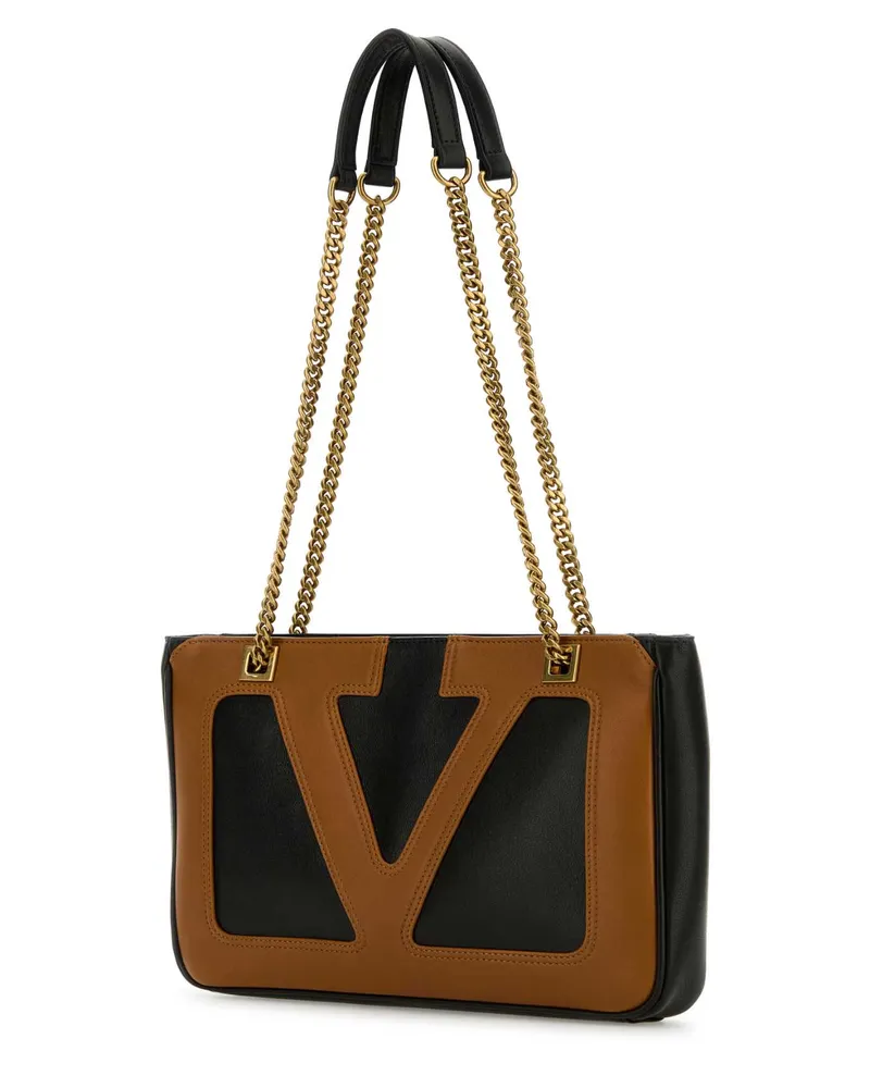 Valentino Garavani Women's Black Nappa Leather Small Viva Superstar Shoulder Bag Nerospice Borse A Mano Black