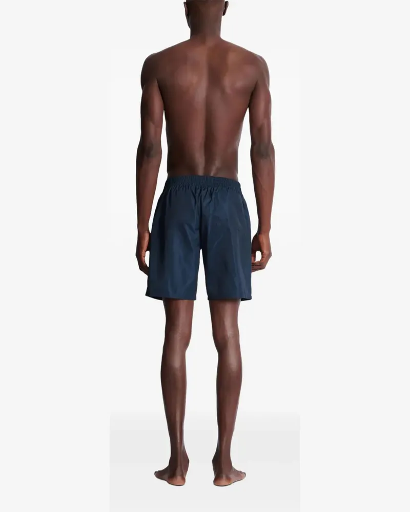 Balmain Men's College-Logo Swim Shorts Ss26 M Navy
