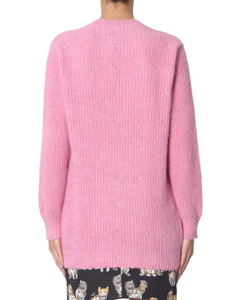 MSGM Crew Neck Sweater — Pink Pink
