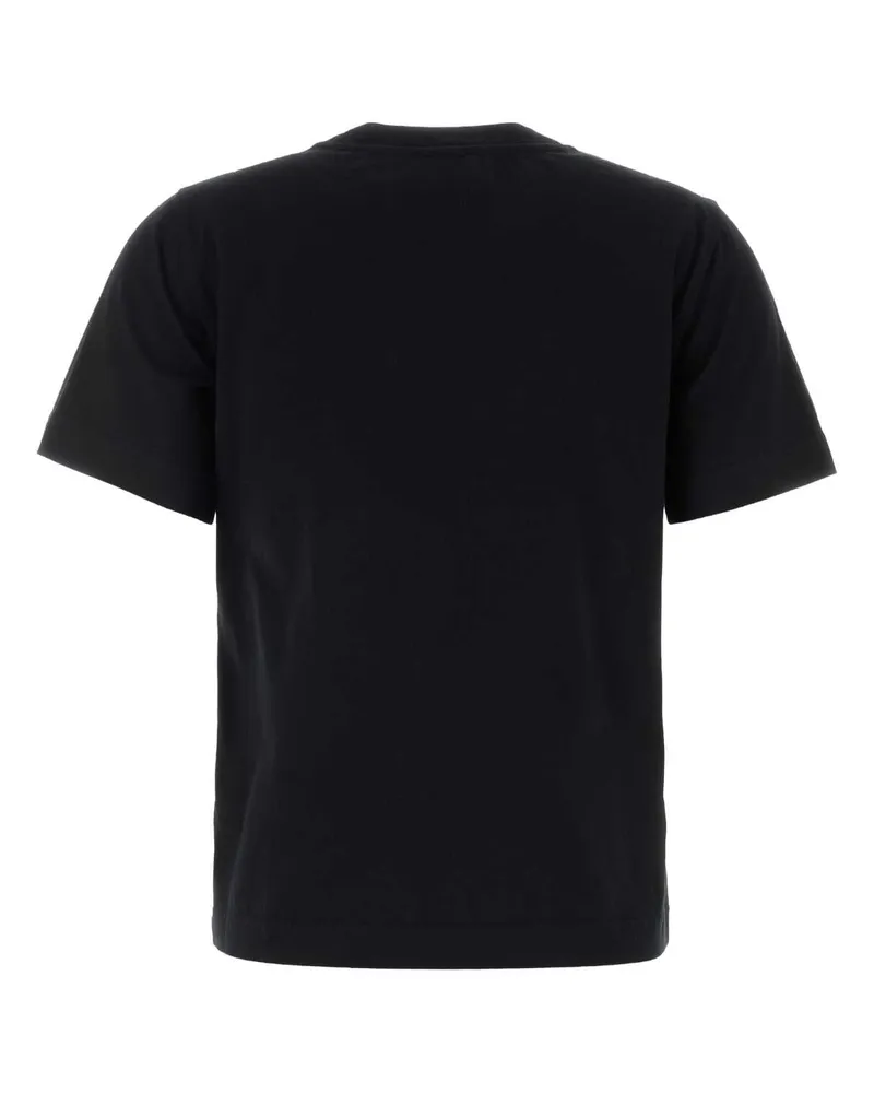Burberry Women Black Cotton T-Shirt Exterior Exterior: T-shirts And Polos Black