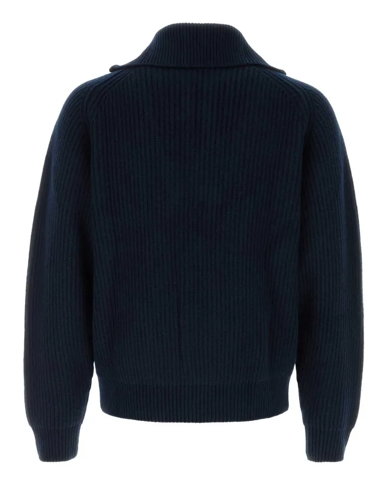 Jil Sander Men's High Sweater Navy Wool Navy