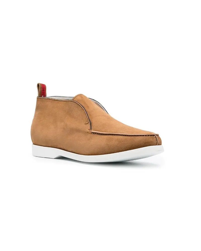 Kiton Women's Goatskin Ankle Shoes Ss21 M Tan