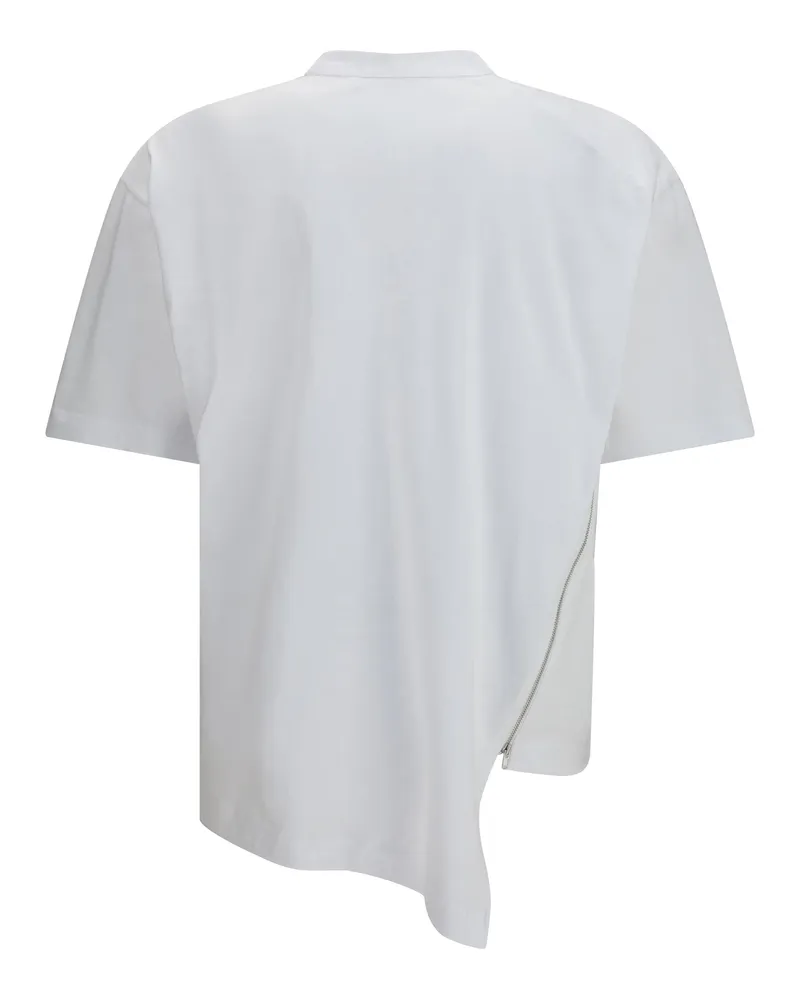 Comme des Garçons Men Cotton T-Shirt With Side Zipper White T-Shirts And Polos White