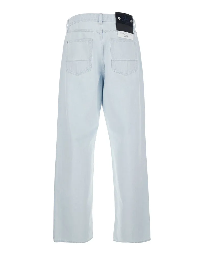 Stone Island Men's Jeans Light Blue Cotton Light