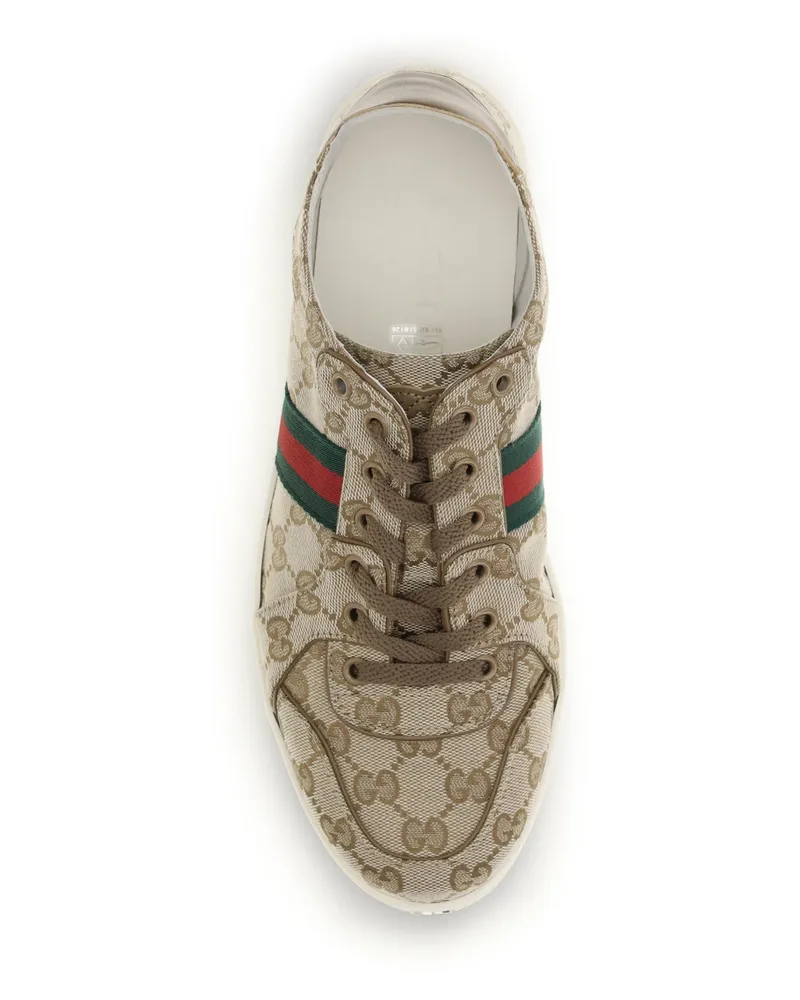 Gucci Men's Sneakers Stretch Gg Fabric Vint Sand-Cashew-Vrv Upper Trainers Sand/cashew/vrv Beige