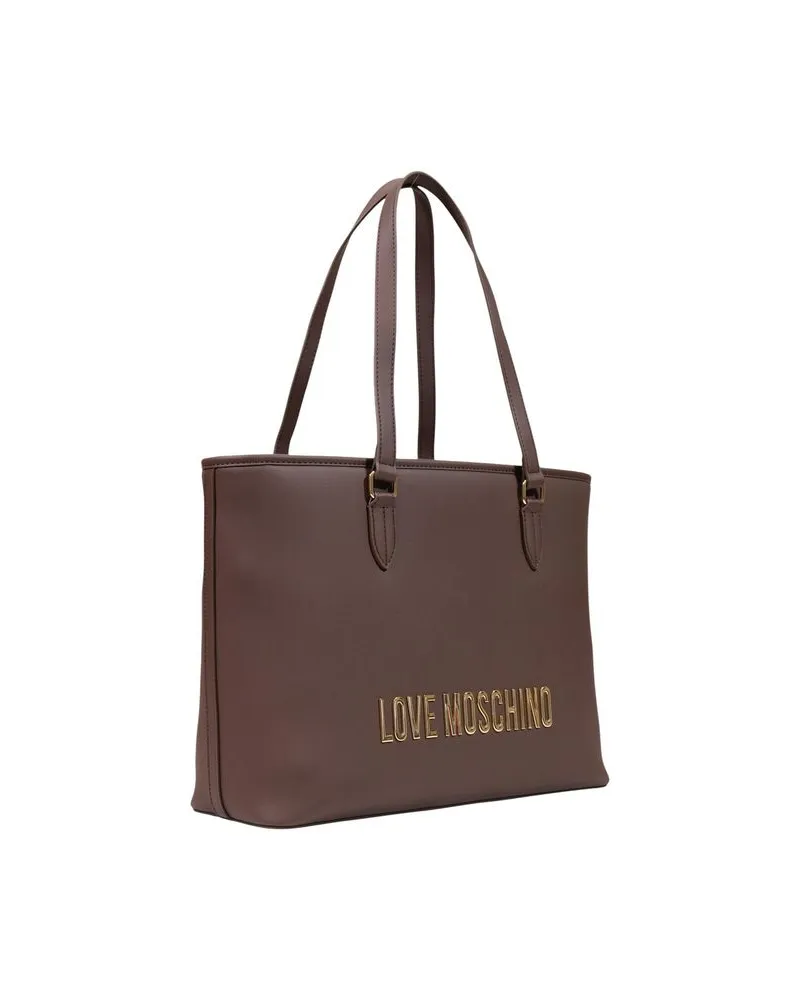 Moschino Women's Brown Polyethylene Handbag Bag Brown