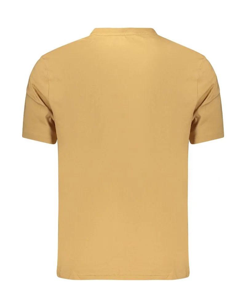 Timberland Logo-Embroidered Cotton T-Shirt — Brown Brown