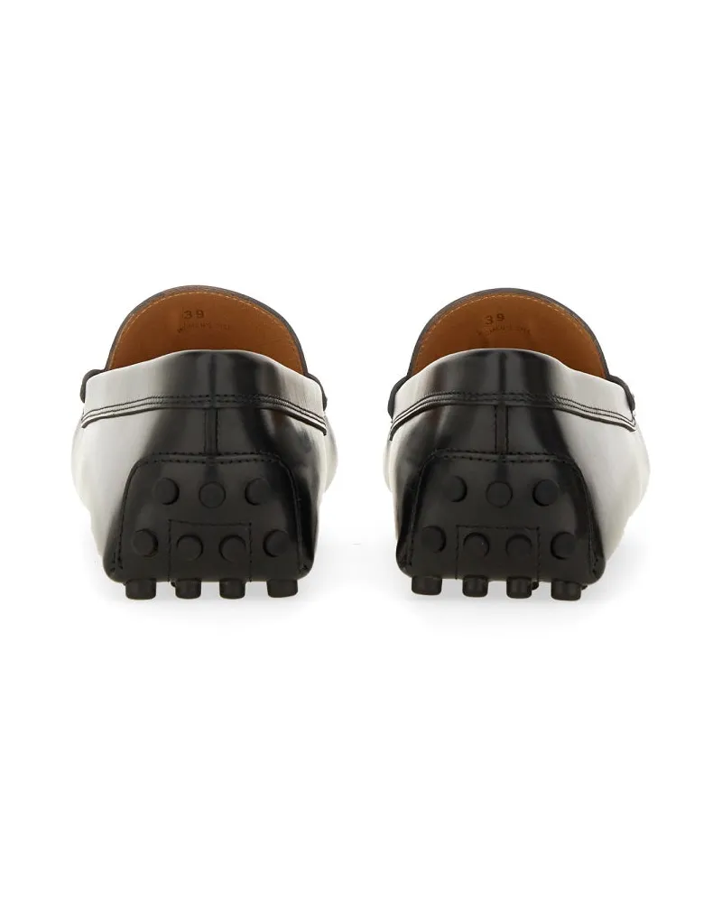 TOD'S Calf Skin Moccasin Loafer — Black Black