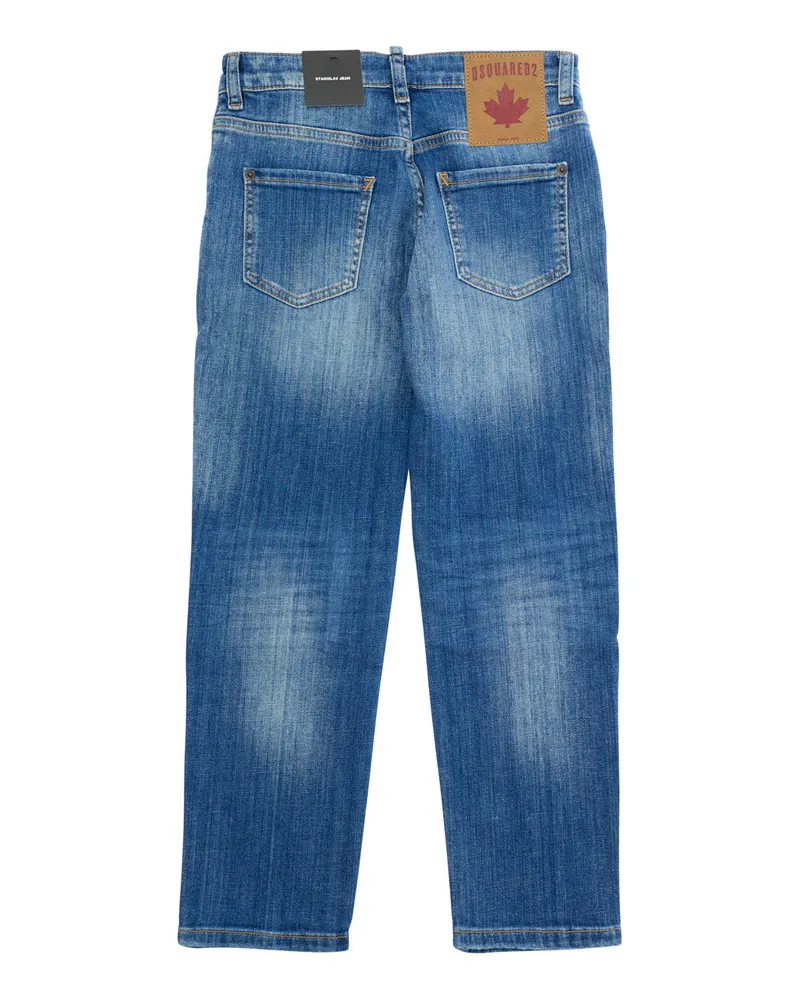 Dsquared2 Boys' Jeans Stanislav Blue Denim Cotton Blue