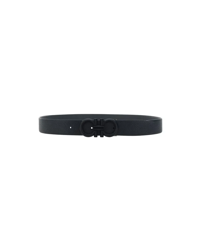 Ferragamo Gancini Belt — Black Black