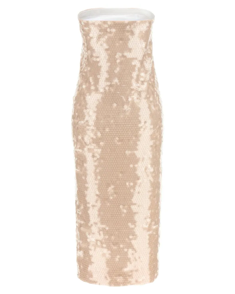 SPORTMAX Women Multicolor Polyamide Midi Dress Pink
