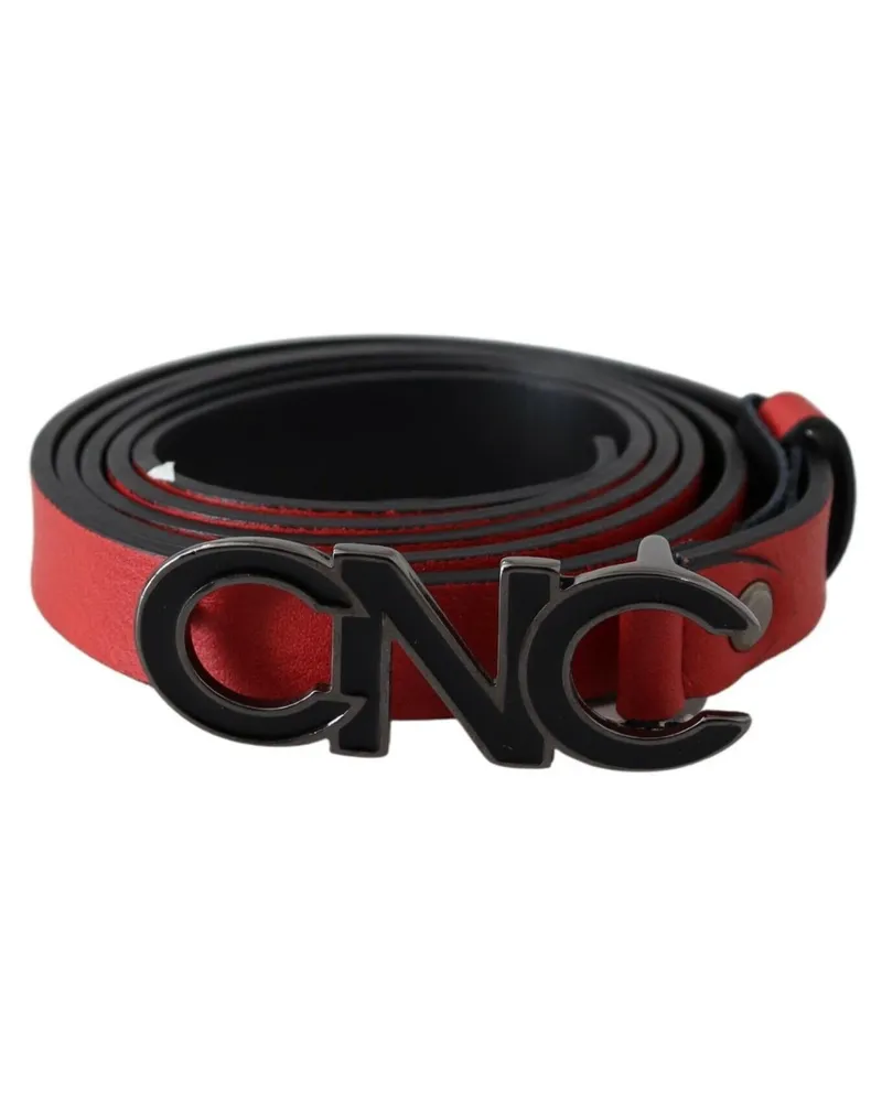 CoSTUME NATIONAL Logo-Embellished Leather Belt — Red Red