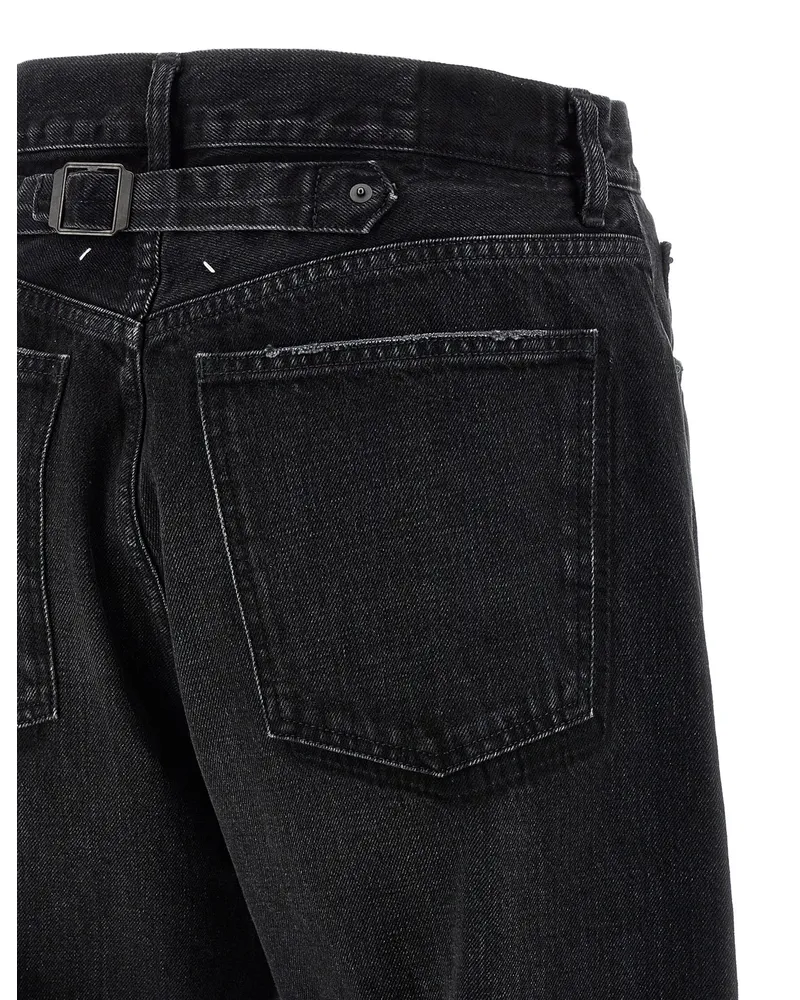 Maison Margiela Faded Japanese Cotton Denim Jeans — Black Black