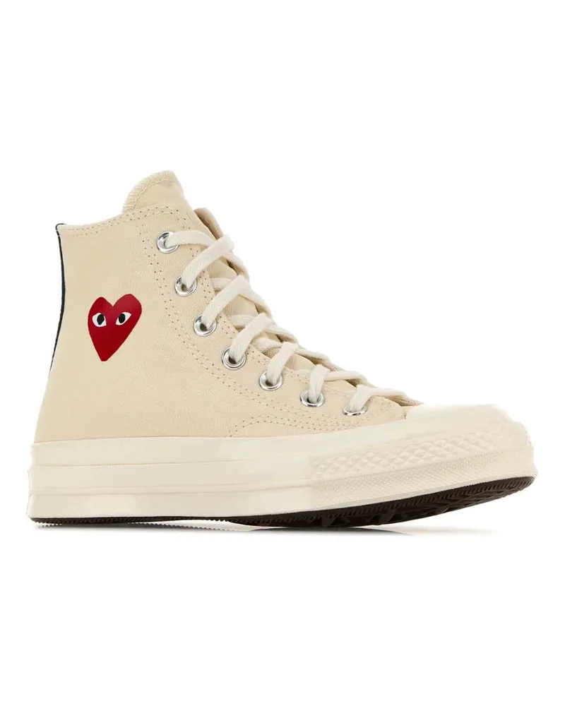Comme des Garçons Women's High-Top Sneaker Beige Fabric Beige