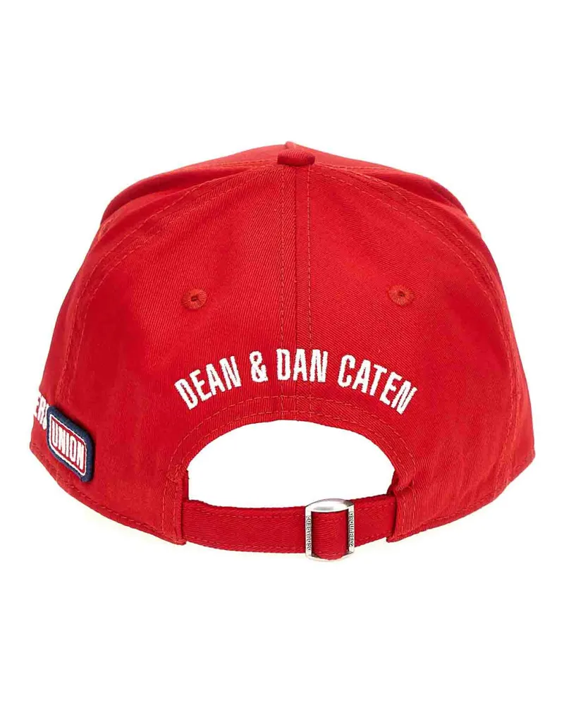 Dsquared2 Men's Logo Patch Baseball Cap Red Accessories > Beanies & Hats Red