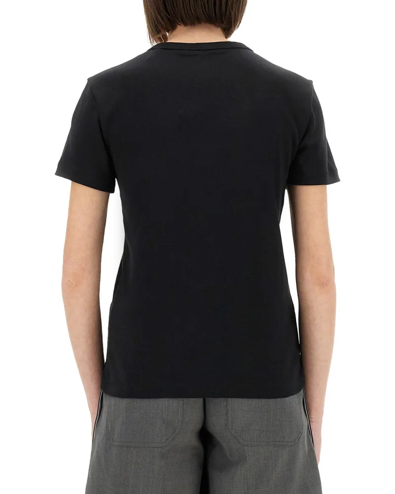Helmut Lang Logo Cotton T-Shirt — Black Black