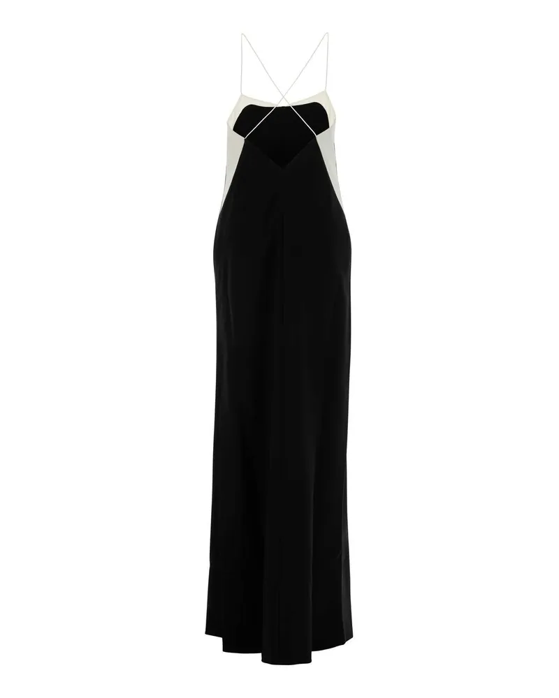 Tom Ford Ab3623fax187 Nwe Blackchalk Silk Elastane Lining: Abiti Dress Black
