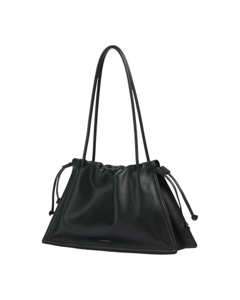 Coccinelle Leather Hobo Bag — Black Black