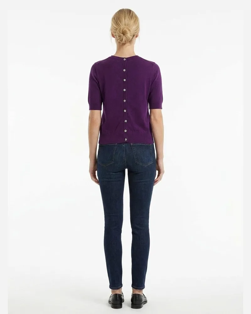 Dolce & Gabbana Women's Purple Cashmere Sweater Clothing Purple