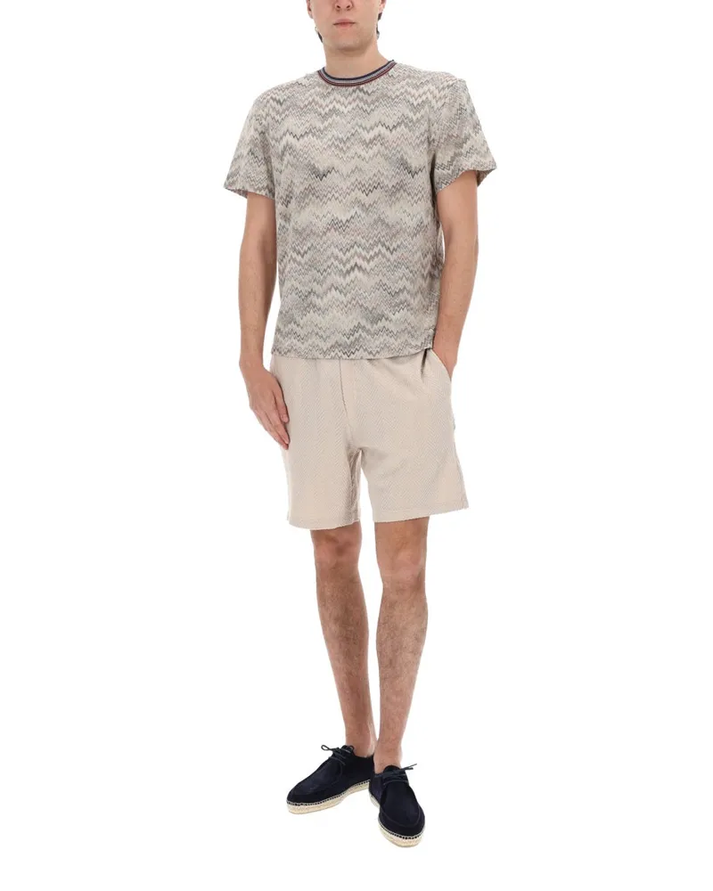 Missoni Cotton-Viscose Blend T-Shirt — Beige Beige