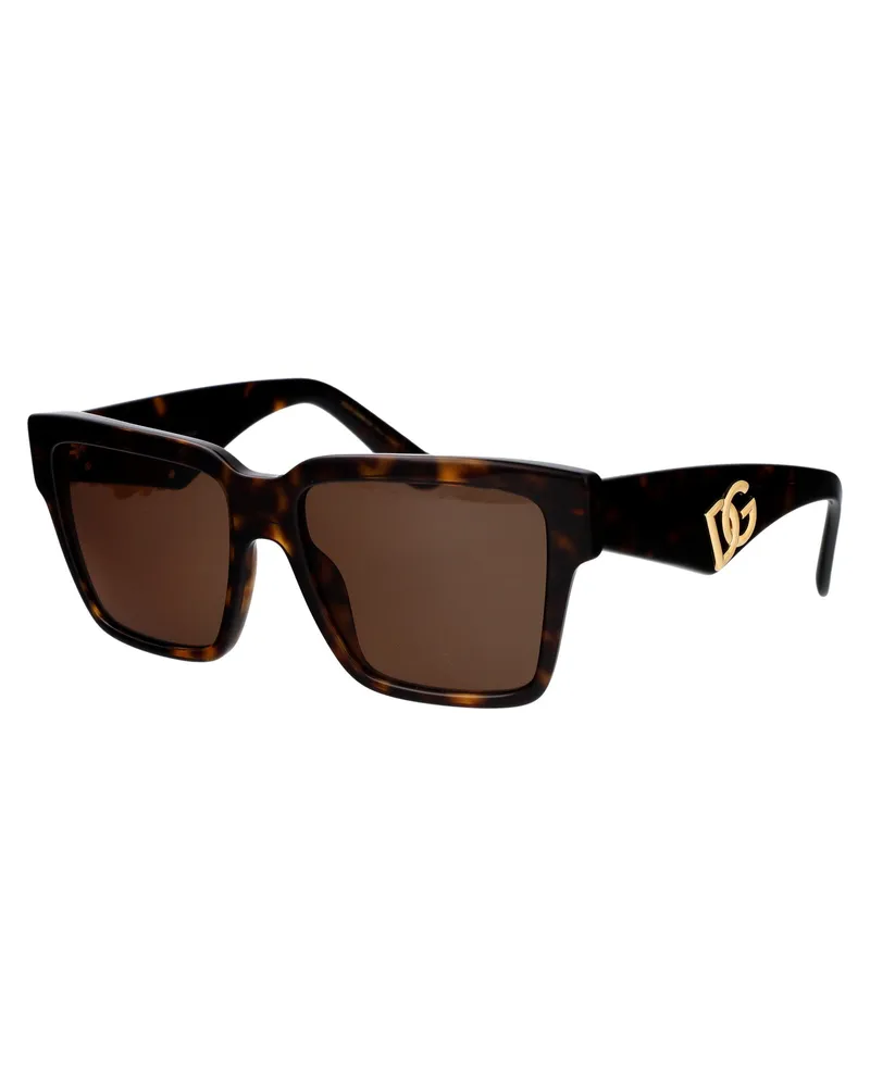 Dolce & Gabbana 0DG4436 Tortoiseshell Acetate Sunglasses — Brown Brown