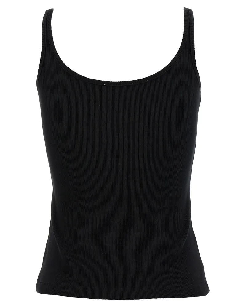 OFF-WHITE Women's Black Cotton Sleeveles T-Shirt Black