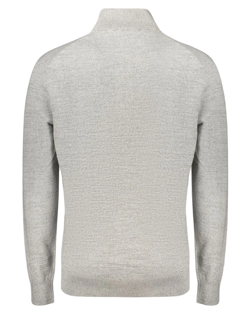 Timberland Half-Zip Cotton Sweater — Gray Gray