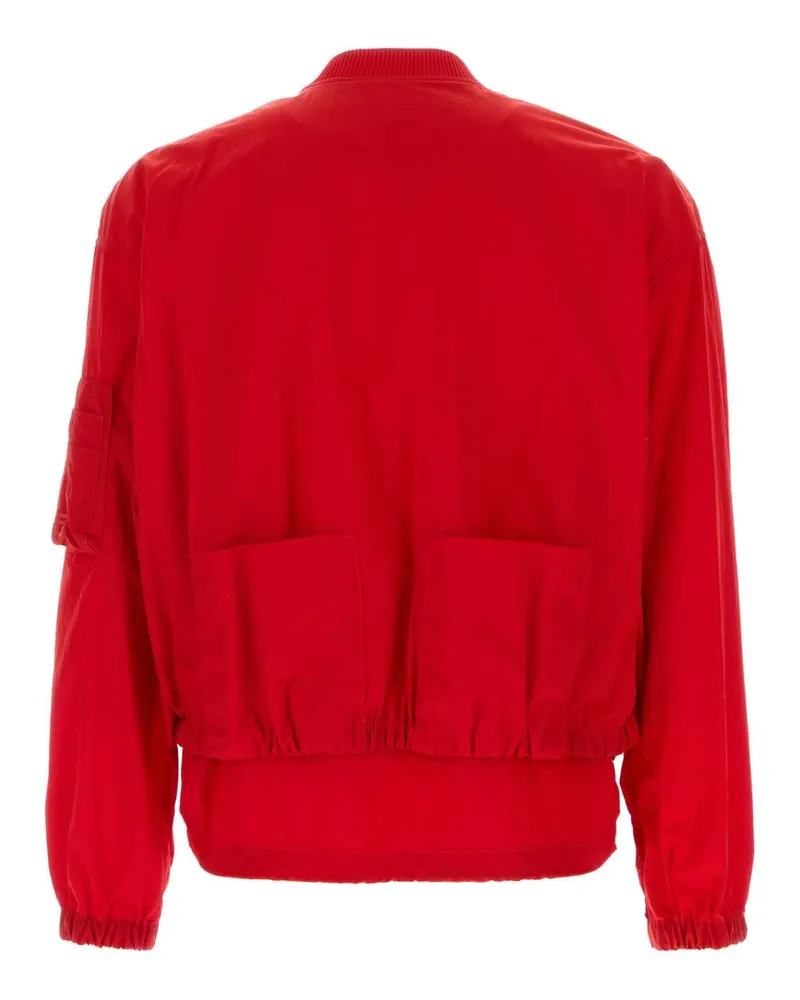 Fendi Men's Red Nylon Bomber Jacket Ortensia Exterior: Gonne Red