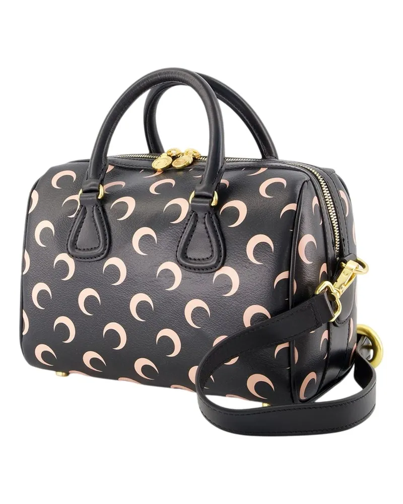Marine Serre Moon Strike Canvas Crossbody Bag — Brown Brown