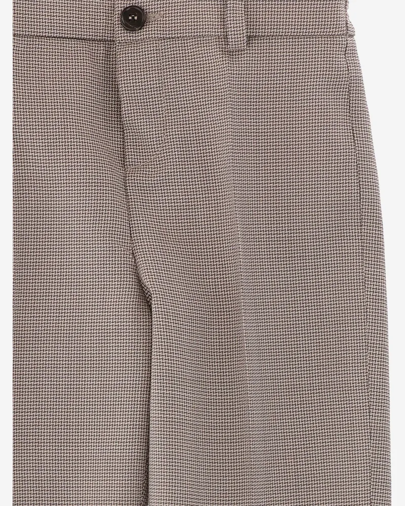 Gucci Boys' Wool Shorts With Micro-Geometric Pattern Beige Beige