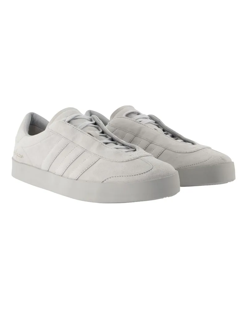 Y-3 Unisex Gazelle Sneakers -  Leather Grey Calfskin Shoes Gray