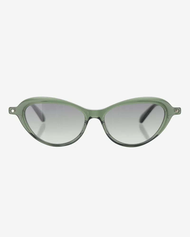 Carven Women's Green Oval Acetate Sunglasses Green