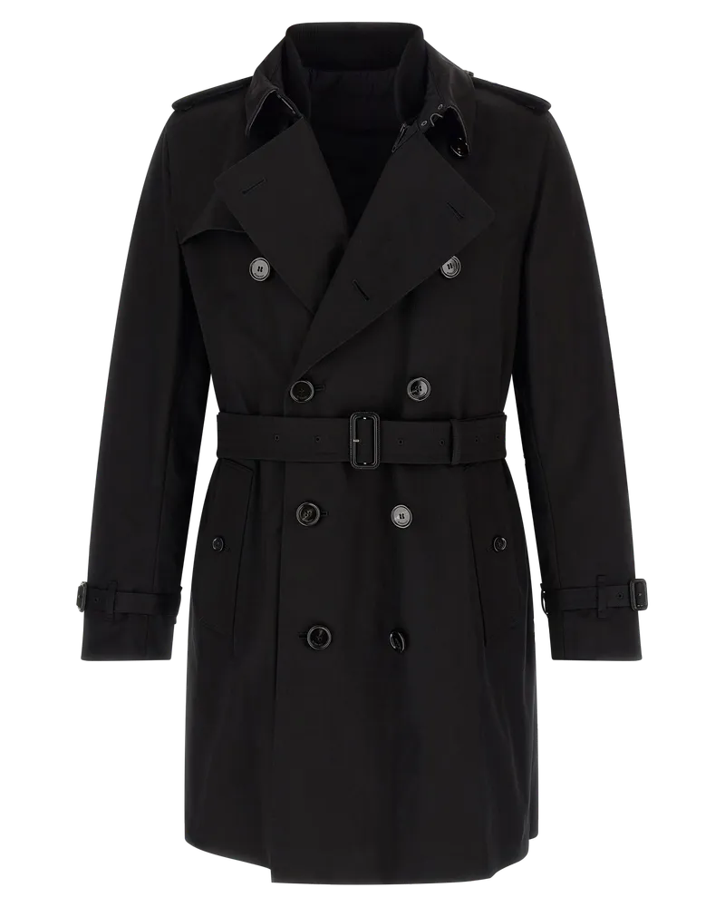 Burberry Kensington Trench Coat — Black Black