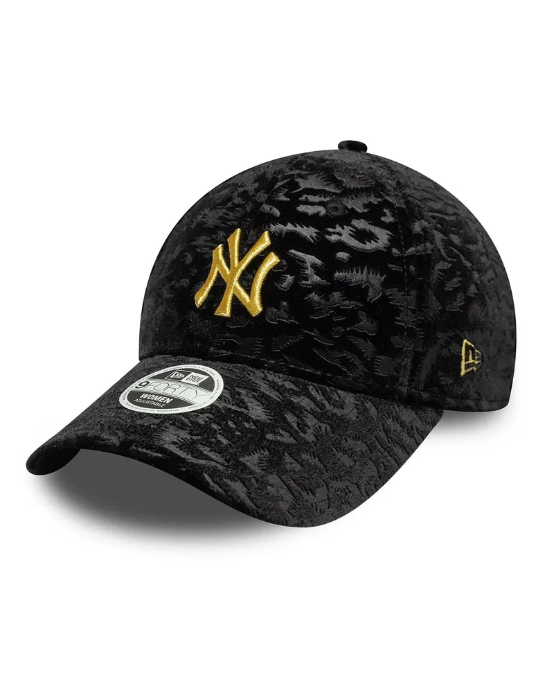 New Era Unisex Cap 9forty Leo Velvet Black Polyester Spandex Hat Black