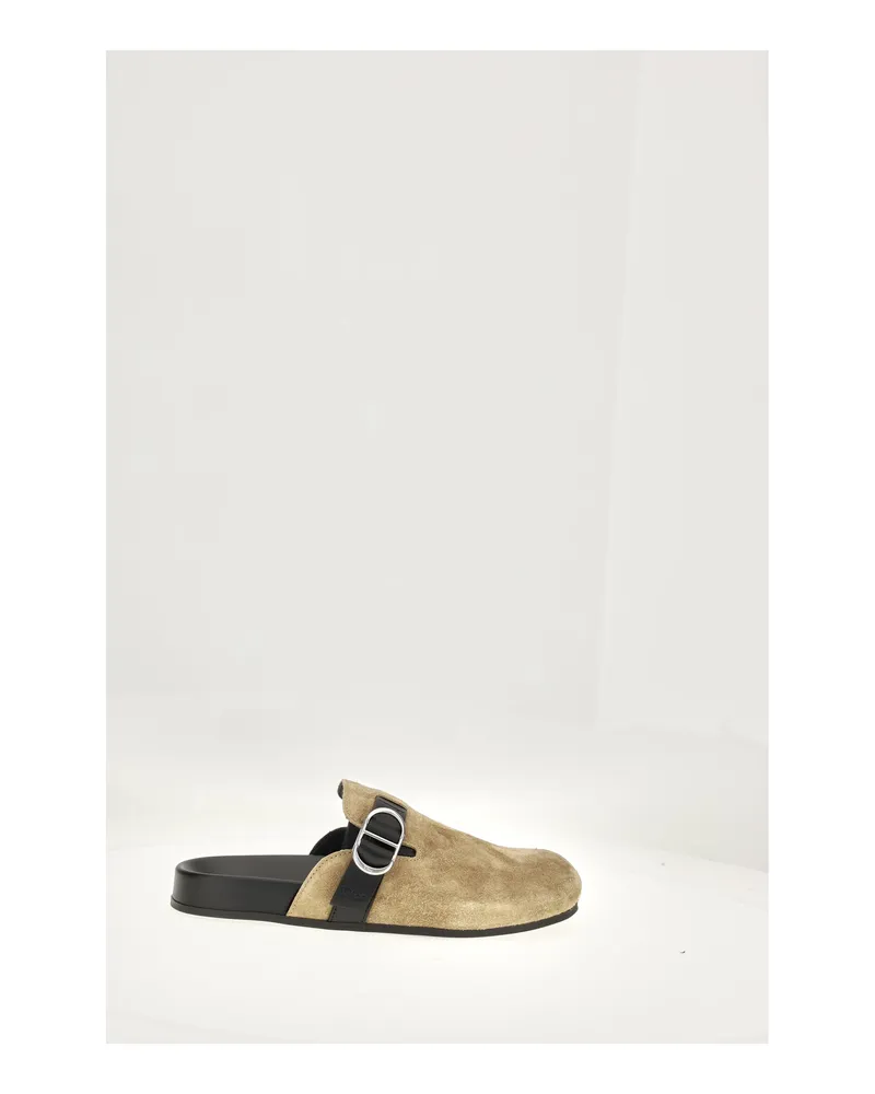Dior Men's Sabot Boston Calf Leather Beige Sandal Beige